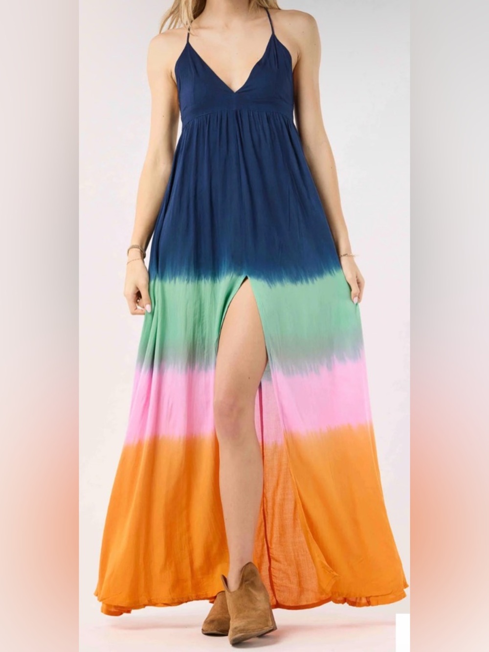 Tiare Hawaii Day Dream Women’s Multicolor Ombre Maxi Dress - NWT - Size S/M